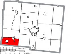 Location of Miami Township in Logan County