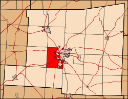 Location of Clinton Township in Knox County.