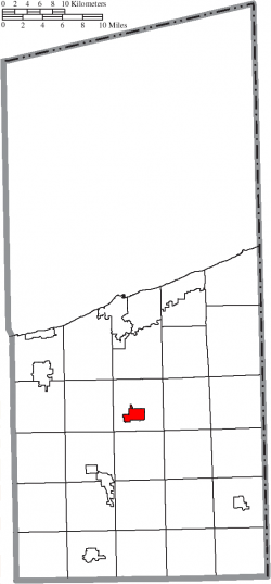 Location of Jefferson in Ashtabula County