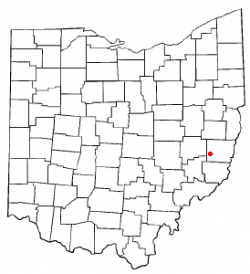 Location of Barnesville, Ohio