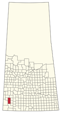 Location of the RM of Piapot No. 110 in Saskatchewan