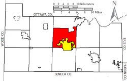 Location of Sandusky Township, Sandusky County, Ohio.