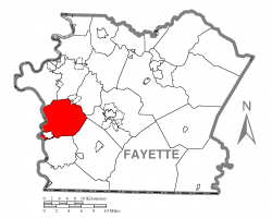 Location of German Township in Fayette County